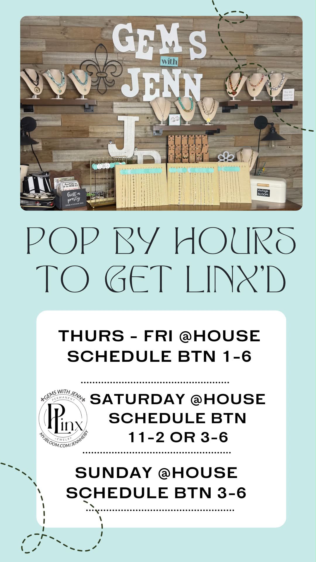💥Pop by #permanentjewelry appointments are happening this week‼️

🔗Plenty of choices on hand! Check the schedule👇🏼Msg/text/drop in comments to grab your day & time to stop by to get #linxd